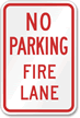 No Parking Fire Lane Sign