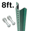 Standard U-Channel Sign Post - 8' tall