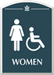 Women, with Women/ISA Handicapped Graphic Braille Sign