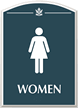 Women, with Graphic and Braille Sign