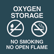Oxygen Storage, No Smoking/Open Flame Sign
