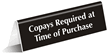 Copays Required At Time Of Purchase Tabletop Sign