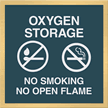 Oxygen Storage. No Smoking. No Flame Sign