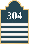 4 Slot Room Sign, raised number braille