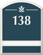 1 Slot Room Sign, raised number braille