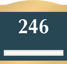 1 Slot Room Sign, raised number braille