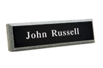 Name plate is suitable for a wall mounted or desk application.