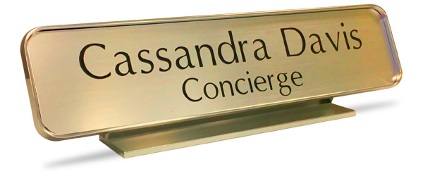 Military nameplates command attention. Mount them on your desk or wall.