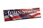 Wall mounted or for your desk, these plastic nameplates stand out.