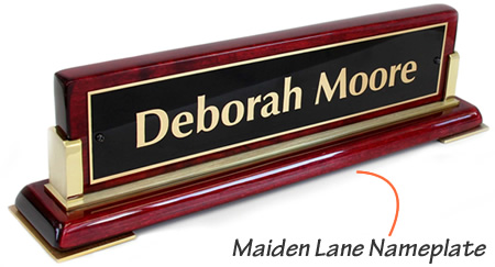Maiden Lane Nameplates