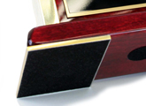 Name plate has a polished finish and felt on the base that offers a no-scratch feature for your desk.