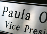 A large variety of name plate colors are available, including brushed aluminum!